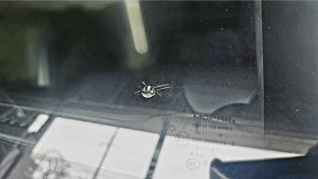 伊丹市で施工したジープ ラングラーのフロントガラスリペア事例